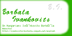 borbala ivankovits business card